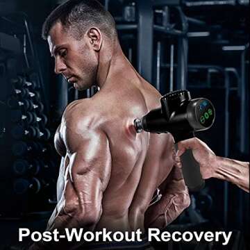 NPLKBG Muscle Massage Gun Deep Tissue Percussion Handheld Electric Muscle Massager with 20 Speed Levels for Gym Office Home Post-Workout Recovery (Black)