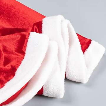 Little Red Riding Christmas Fur Princess Cape Hood Cloaks Costume for Girls 2-3 Years(100cm)