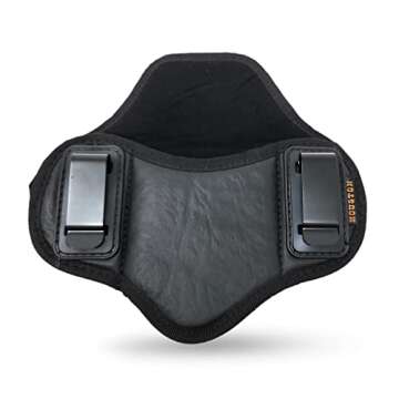 Tactical Pancake Holster Fit Glock 43 23 32 27 33, M&P Shield, Taurus PT111. Suede Interior. Inside The Waistband ECO Leather Holsters for Pistols by Houston (Right Hand)