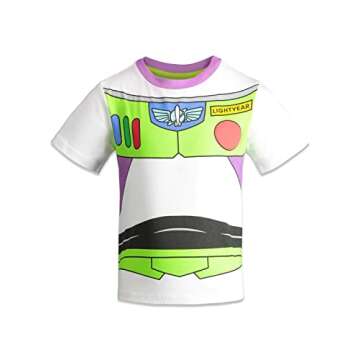Disney Pixar Toy Story Buzz Lightyear Woody Rex Slinky Dog Toddler Boys 4 Pack T-Shirts Multi 3T