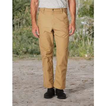Carhartt Men's Loose Fit Canvas Utility Work Pant, Dark Khaki, 34W x 32L