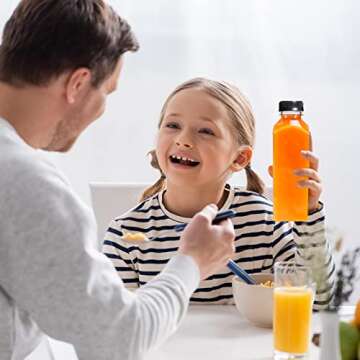 DEPEPE 16 Pack 16oz Plastic Juice Bottles, Reusable Juicing Bottles with Caps, Empty PET Juice Bottle with Lids for Juicing, Smoothies, Drink, Water Containers