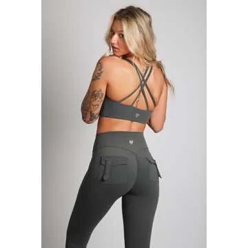 Jed North Women's High Waisted Scrunch Leggings with Pockets