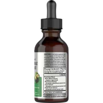 Horbäach Black Walnut Wormwood Liquid Extract | 2 fl oz | Alcohol Free Tincture | Vegetarian, Non-G...