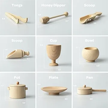 Montessori Wooden Sensory Bin Tools Set for Toddlers