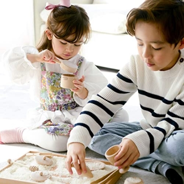 Montessori Wooden Sensory Bin Tools Set for Toddlers