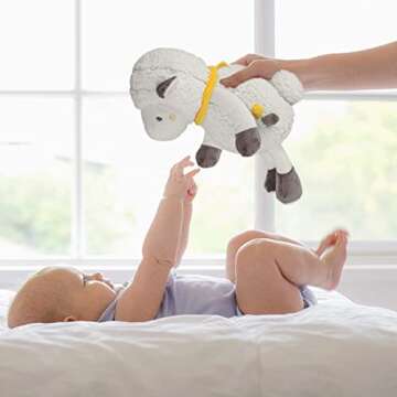 nicknack Baby Sleep Soother Toy Sheep Plush Toy Soft Stuffed Animal with Night Light & Soothing Soun...