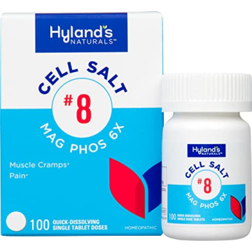 Hyland's No. 8 Cell Salt Mag Phos 6X, PMS Relief & Muscle Cramp Relief, Quick-Dissolving, 100 Tablet...