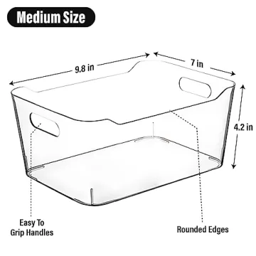 Clear Storage Bins for Home Organization and Storage Solutions