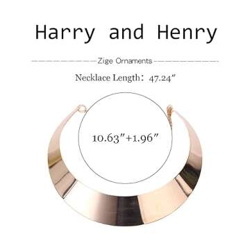 Harry and Henry Chunky Gold Necklaces for Women Layered Chunky Necklace Cuban Link Chain Statement Necklaces with Toggle Clasp Carabiner Necklace Jewelry Gifts