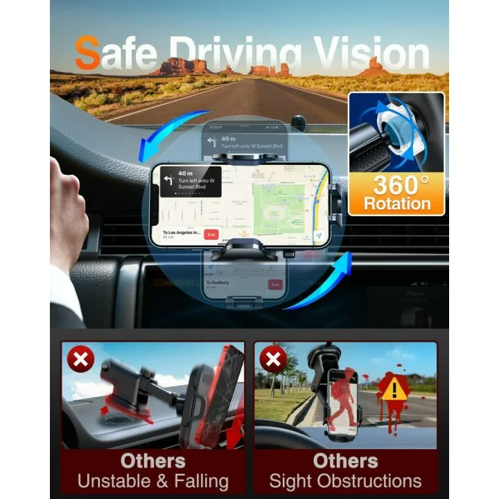 Sturdiest VANMASS Car Vent Phone Mount for iPhone & Galaxy