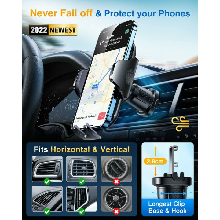 Sturdiest VANMASS Car Vent Phone Mount for iPhone & Galaxy