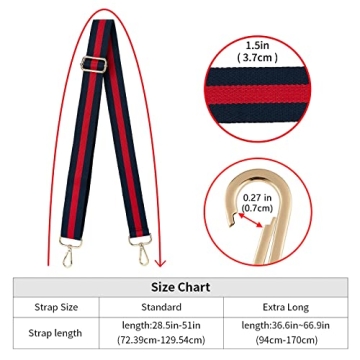 Wide Shoulder Strap Adjustable Replacement Belt Crossbody Canvas Bag Handbag