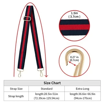 Wide Shoulder Strap Adjustable Replacement Belt Crossbody Canvas Bag Handbag