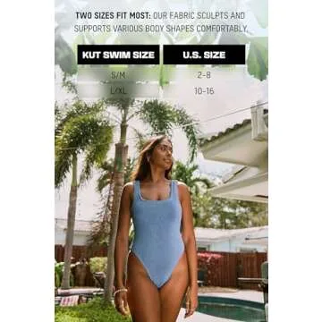 KUT & SO Womens Ribbed One Piece Swimsuit – Tummy Control Swimsuits for Women – Summer 2024 Crinkle Bathing Suits Orange Large/X-Large