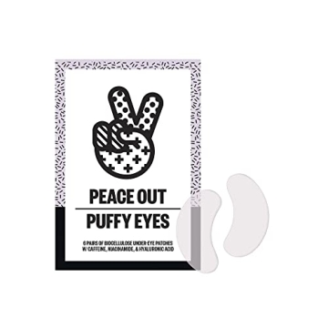 PEACE OUT Skincare Puffy Eyes: Biocellulose Under-Eye Masks for Instant Brightness