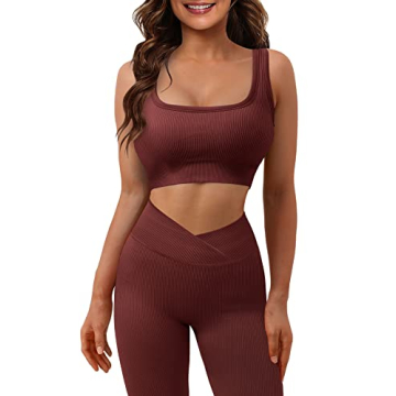 Stylish JZC Seamless 2 Piece Yoga Outfit for Women