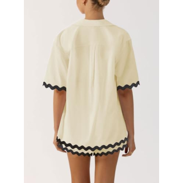 Stylish ARTFREE Women's Summer Pajama Sets Short Sleeve