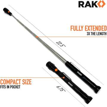 RAK Magnetic Pickup Tool & Flashlight - Perfect Gift