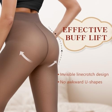 HONGTEYA Fleece Lined Tights for Cozy Winter Wear