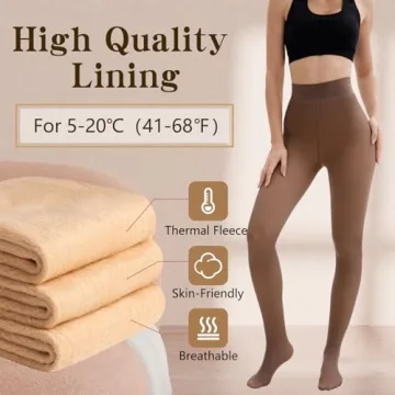 HONGTEYA Fleece Lined Tights for Cozy Winter Wear