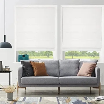 Customizable White Cordless Roman Shades for Every Room