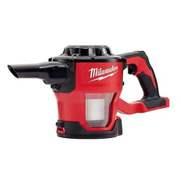 Milwaukee M18 18-Volt Lithium-Ion Compact Vacuum Bare Tool (Tool-Only) | Hardware Power Tools for Your Carpentry Workshop Machine Shop Construction or Jobsite Needs
