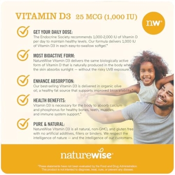 NatureWise Vitamin D3 1000iu for Immune & Bone Support