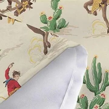 VeiVian Cowboy Shower Curtain - Colorful Rustic Design