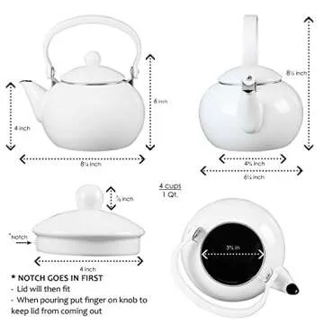 Calypso Basics 2-Quart Enamel-on-Steel Tea Kettle