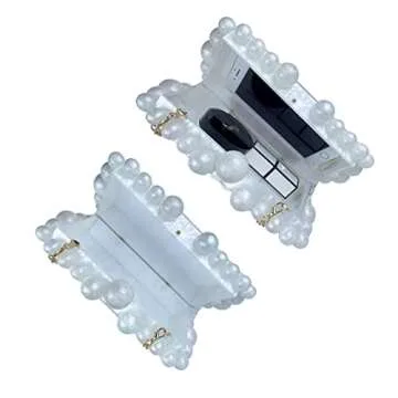 ARTLUXE Acrylic Beaded Clutch Purses for Women Evening Clutch Hard Beaded Shoulder Acrylic Bag Party Wedding Clutches,White