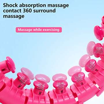 Weighted Smart Hula Hoop, 2 in 1 Abdominal Fitness Massage Hoola Hoop, 24 Detachable and Adjustable Weight Automatic Rotating Balls, Suitable for Adults and Weight Loss, and Teenagers to Exercise