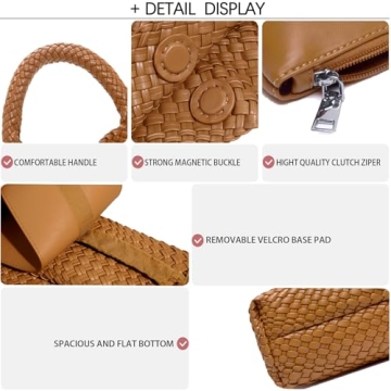 Chic Vegan Leather Hand-Woven Tote Bag for Women