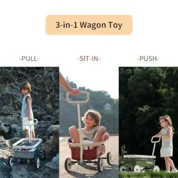 PULA-Wild 3-in-1 Kids' Pull-Along Wagon for Toddlers