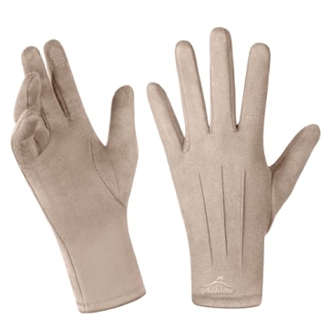 Achiou Women Winter Touchscreen Gloves Soft Comfortable Thermal Elastic Stretch Texting Glove for Tr...