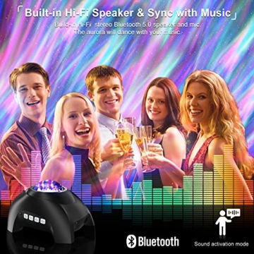 Vinwark Northern Lights Projector with Bluetooth Speaker