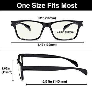 Gamma Ray Blue Light Blocking Reading Glasses - Amber Tint Screen Readers 2.50