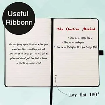 Classic Ruled Notebook/Journal with Pen Holder - 5.3” x 8.26”