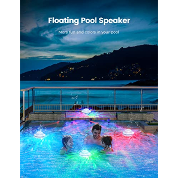 Starry UFO Waterproof Pool Speaker with LED Lights