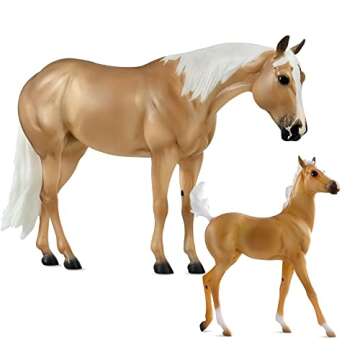 Breyer Horses Traditional Series Ebony Shines & Charlize | 2 Horse Set | Horse Toy Model | 11.5" x 9...