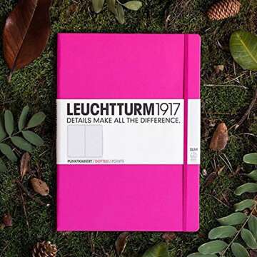 Leuchtturm Hardcover Medium A5 Dotted Notebook [Pink]