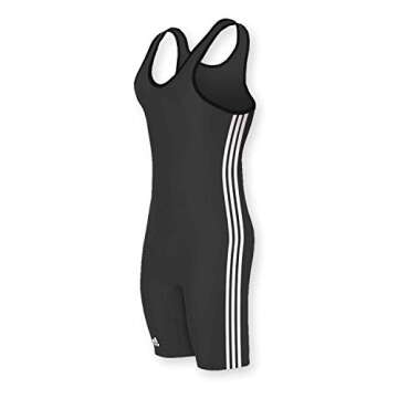 Adidas Wrestling Singlet: Black & White Large for High-Performance Athletes