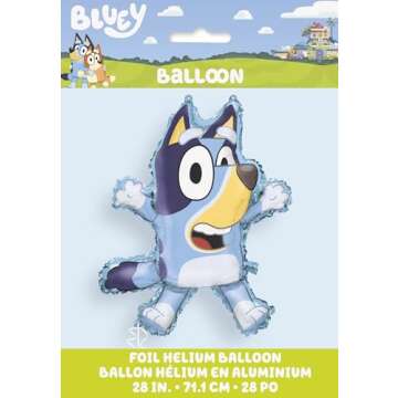 Bluey Birthday Party Supplies & Decorations | Large 28" Foil Bluey Balloon & 18" Round Foil Balloon ...