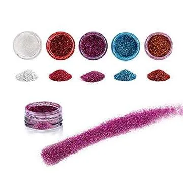 5 Gram Plastic Pot Jars 110 Pcs Cosmetic Containers 5mL Samples Container 11 Colors, Mixed Color