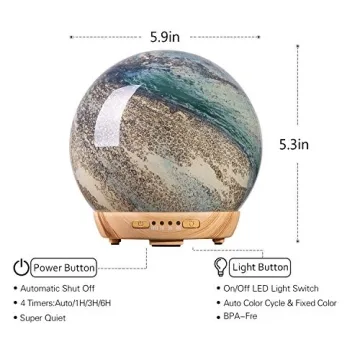 Moon Essential Oil Diffuser with LED Colors Auto Shut-Off