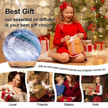 Moon Essential Oil Diffuser with LED Colors Auto Shut-Off