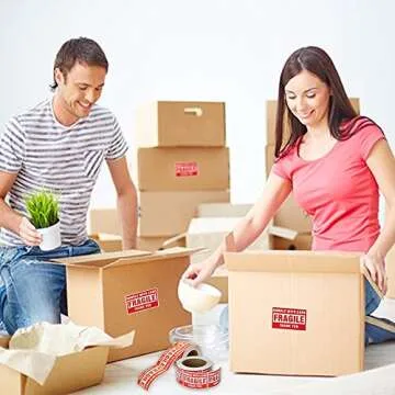 enko Fragile Stickers - 500 Labels for Safe Shipping