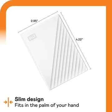 Western Digital 4TB My Passport Portable External Hard Drive with password protection and auto backu...