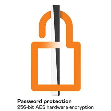 Western Digital 4TB My Passport Portable External Hard Drive with password protection and auto backup software, White - Western DigitalBPKJ0040BWT-WESN