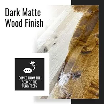 Real Milk Paint, Dark Tung Oil for Wood Finishing, Cutting Boards, Outdoor Furniture, Butcher Blocks, Wood Flooring, Food Grade, Waterproof, 32 oz